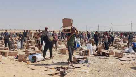 Gaza stampede at GHF aid site...