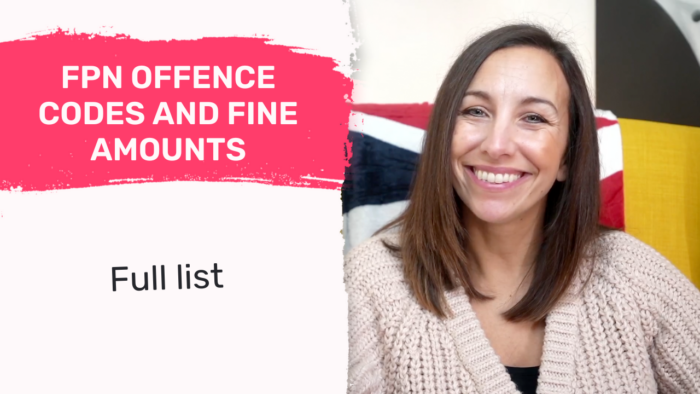 Full List of FPN Offence Codes...